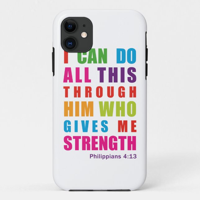 Bunter Philippians-4:13 iPhone 5 Kasten Case-Mate iPhone Hülle (Rückseite)
