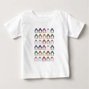 Bunter Pinguin-Muster – Liebenswertes Regenbogenti Baby T-shirt