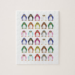 Bunter Pinguin-Muster-Spaß Whimsical Süßes Tier Puzzle