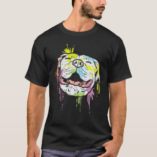 Bunter Pitbull American Terrier Pitty Hundeliebhab T-Shirt