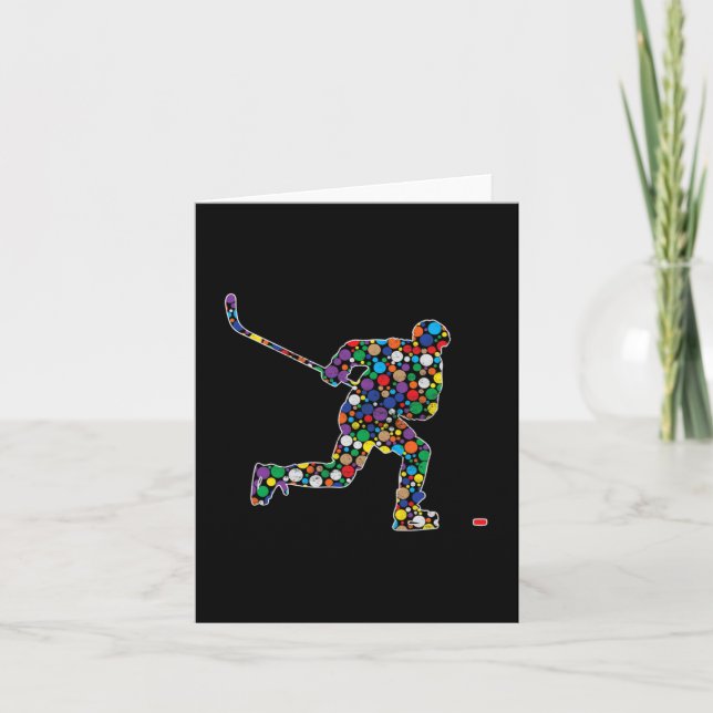 Bunter Polka Dot Hockey Internationaler Dotday Karte (Vorderseite)
