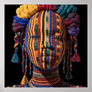 Bunter Poster über Schwarze Frauen zum Feiern