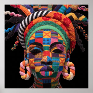 Bunter Poster über Schwarze Frauen zum Feiern