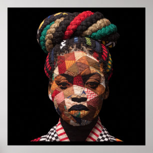 Bunter Poster über Schwarze Frauen zum Feiern