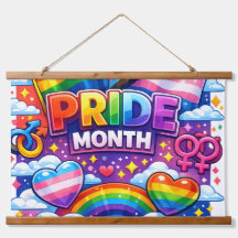 Bunter Pride Month Regenbogen und Einhorn Kunst