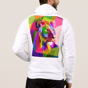 Bunter, prismatischer Pop-Art-Löwe Hoodie