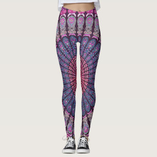 Bunter psychedelischer Mandala-Entwurf Leggings