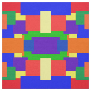 Bunter Regenbogen-abstraktes Muster-Gewebe Stoff