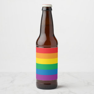Bunter Regenbogen-Entwurf des Stolz- Bierflaschenetikett