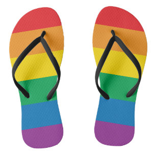 Bunter Regenbogen-Entwurf des Stolz- Flip Flops