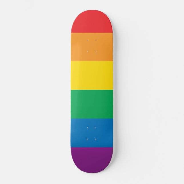 Bunter Regenbogen-Entwurf des Stolz-| Skateboard (Vorderseite)