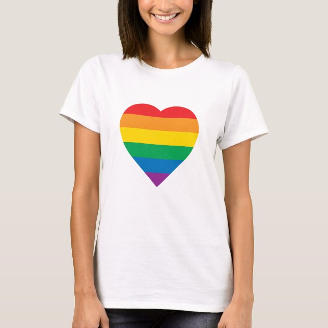 Bunter Regenbogen-Entwurf des Stolz-| T-Shirt (Vorderseite)