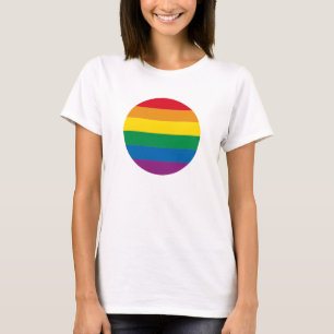 Bunter Regenbogen-Entwurf des Stolz- T-Shirt