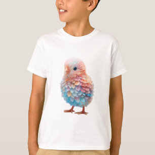 Bunter Regenbogen Feder Küken Kinder T-Shirt