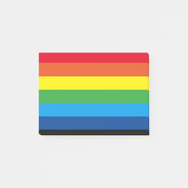 Bunter Regenbogen Post-it Klebezettel (Vorderseite)