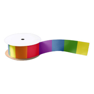 Bunter Regenbogen Stripes Feier Satinband