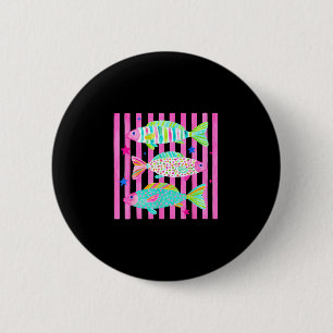 Bunter Regenbogenforelle preppy Sommer Seelenleben Button