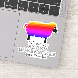 Bunter Regenbogenschaf Aufkleber