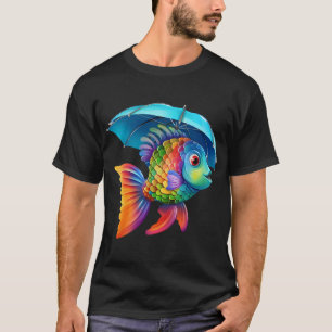 bunter Regenschirmfisch, Regenbogen-Regenschirmfis T-Shirt