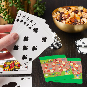 Bunter Rennstrecken-Brettspiel für Kinder Spielkarten