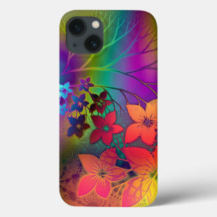 Bunter Retro Krawatten-Regenbogen-Blumenmuster Case-Mate iPhone Hülle