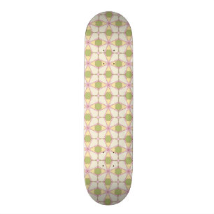 Bunter Retro Musterhintergrund 3 Skateboard