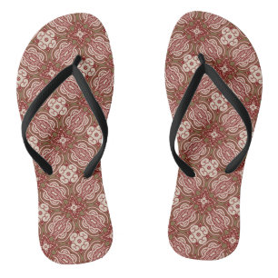 Bunter Retro Musterhintergrund 4 Flip Flops