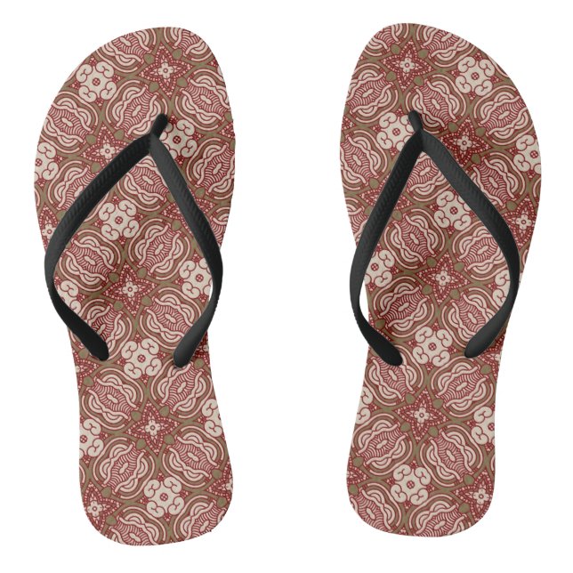 Bunter Retro Musterhintergrund 4 Flip Flops (Fußbett)
