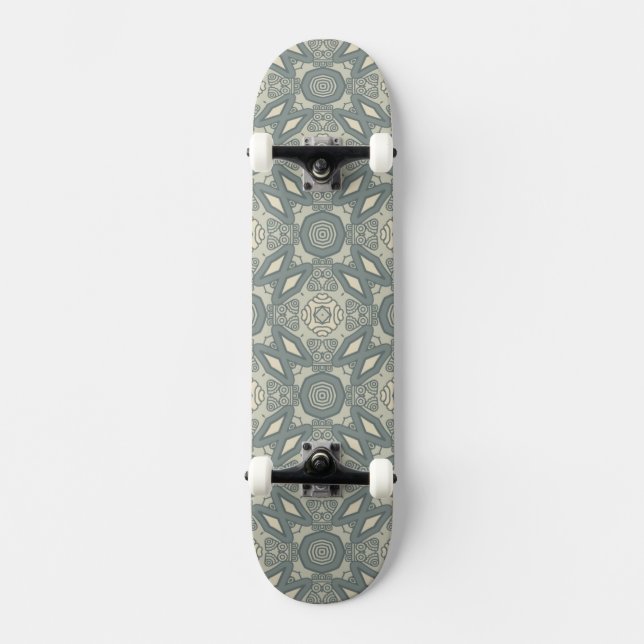 Bunter Retro Musterhintergrund 5 Skateboard (Vorderseite)