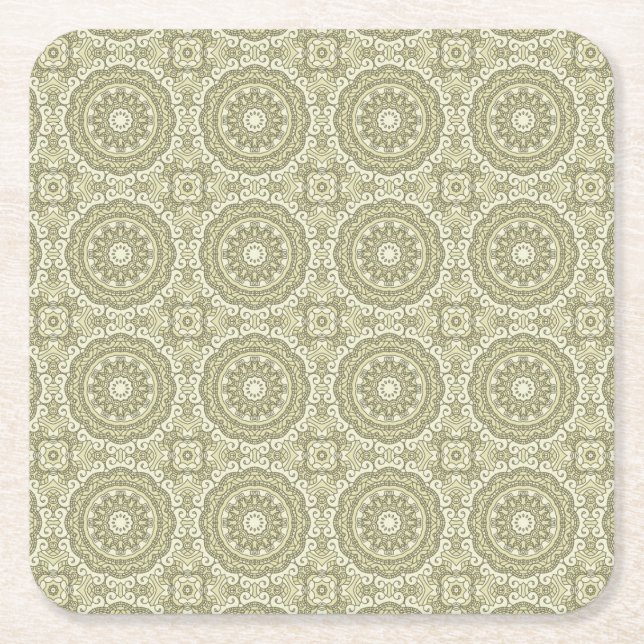 Bunter Retro Musterhintergrund 6 Rechteckiger Pappuntersetzer (Vorderseite)