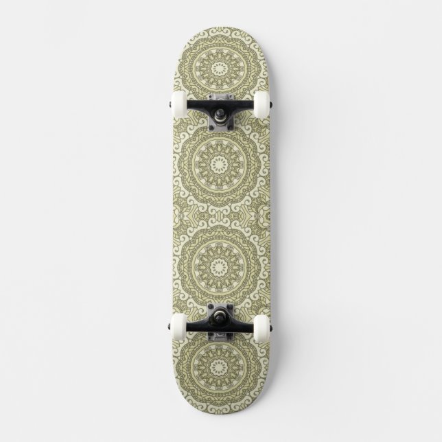 Bunter Retro Musterhintergrund 6 Skateboard (Vorderseite)