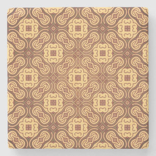 Bunter Retro Musterhintergrund Steinuntersetzer