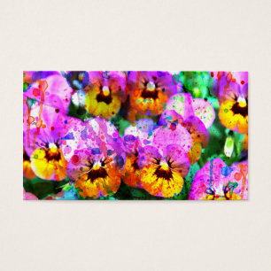 Bunter rosa aquamariner Watercolor-Spritzer Pansy