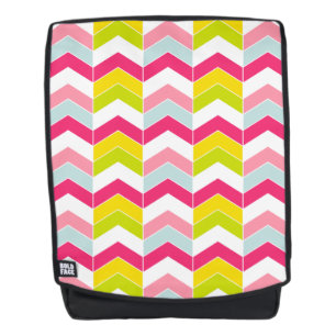 Bunter rosa Zickzack-Zickzack Muster Rucksack