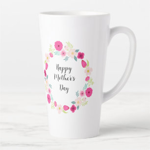 Bunter rustikaler Blumenkranz Milchtasse