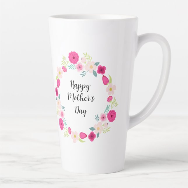 Bunter rustikaler Blumenkranz Milchtasse (Rechts)
