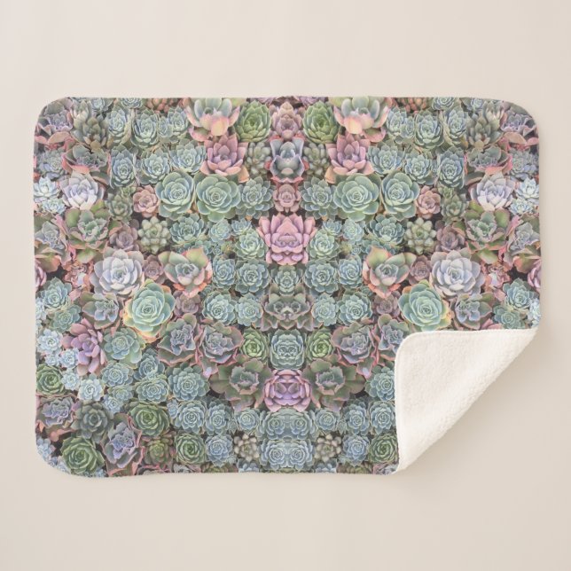 Bunter saftiger Pastellgarten Sherpadecke (Vorderseite (Horizontal))