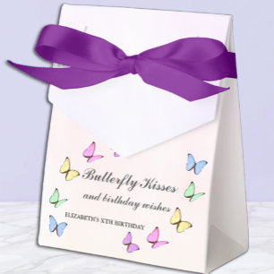 Bunter Schmetterlinge Geburtstag Geschenkschachtel