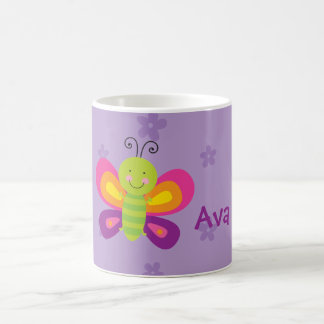 Bunter Schmetterlings-personalisierte Tasse