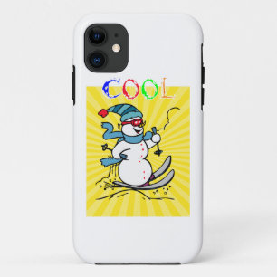 Bunter Schneemann Skifahren lustiger süßer Schne Case-Mate iPhone Hülle