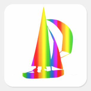 Bunter Segeln Regenbogen Sticker