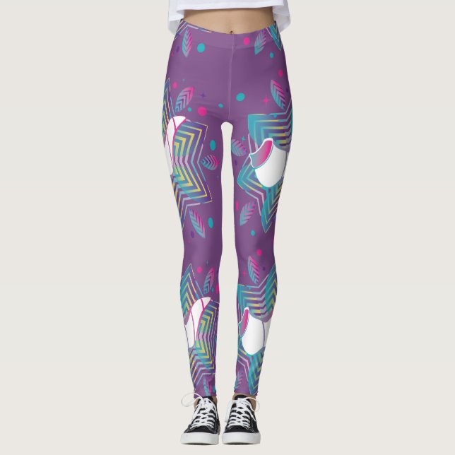 Bunter Shofar mit Mustern Leggings (Vorderseite)