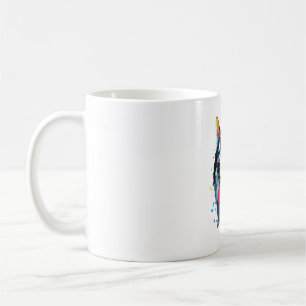 bunter sibirischer Husky-Hund im PopArt-Stil Kaffeetasse
