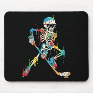 Bunter Skelett-Hockey-Eiscreme-Tropfspieler  Mousepad