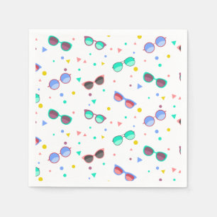 Bunter Sonnenbrillemustersommer Serviette