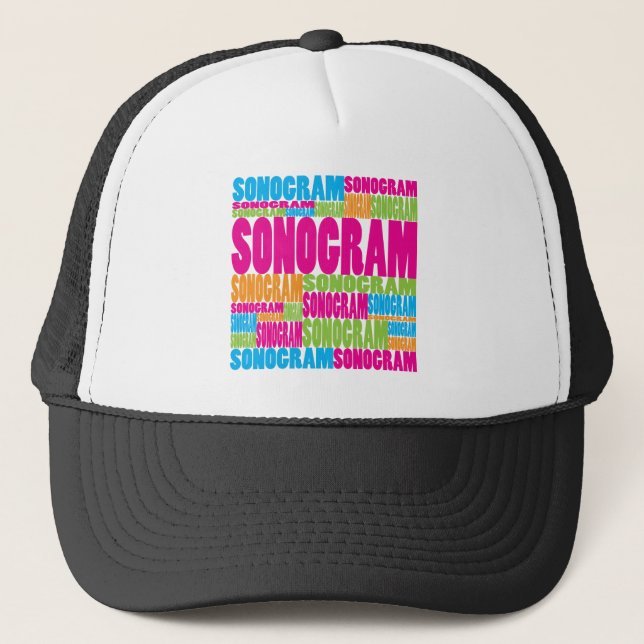Bunter Sonogram Truckerkappe (Vorderseite)
