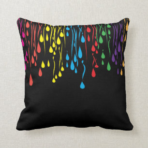 Bunter Spaß-Tropfen-abstrakter Entwurf Kissen