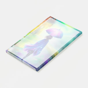 Bunter Spaziergang im Regen  Post-it Klebezettel