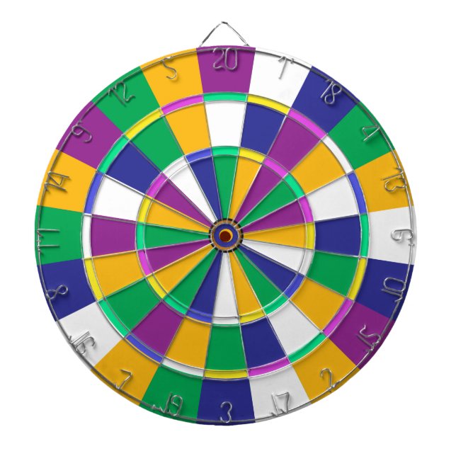 Bunter Spiel-Raum-Dekor mehrfarbig Dartscheibe (vorne)