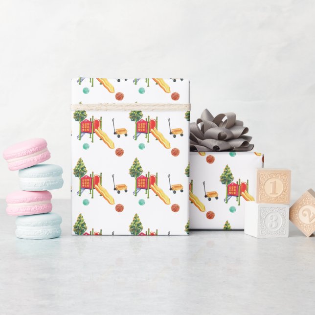 Bunter Spielplatz  Geschenkpapier (Babyparty)
